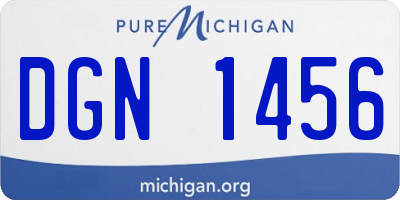 MI license plate DGN1456