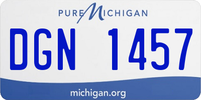 MI license plate DGN1457
