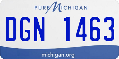 MI license plate DGN1463
