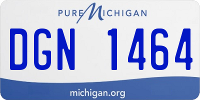 MI license plate DGN1464