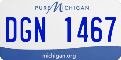 MI license plate DGN1467