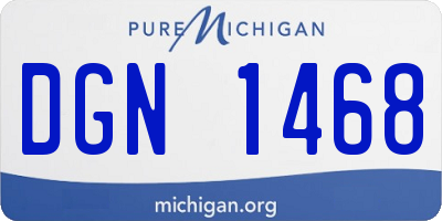 MI license plate DGN1468