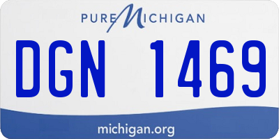 MI license plate DGN1469