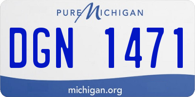 MI license plate DGN1471