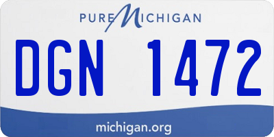 MI license plate DGN1472
