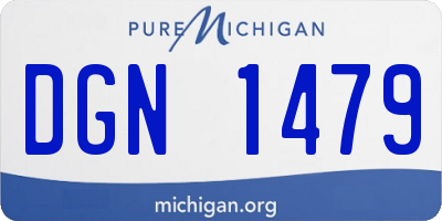 MI license plate DGN1479