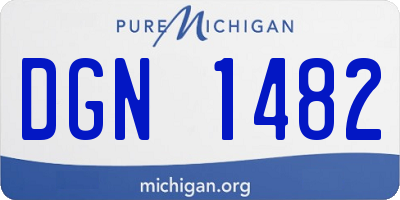 MI license plate DGN1482