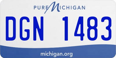 MI license plate DGN1483