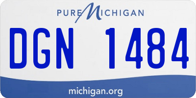 MI license plate DGN1484
