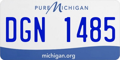 MI license plate DGN1485