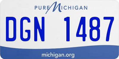 MI license plate DGN1487
