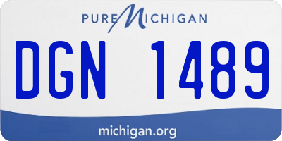 MI license plate DGN1489