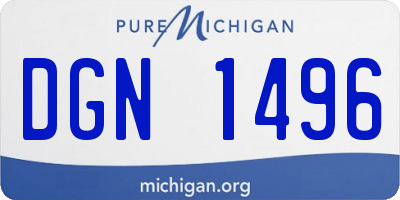 MI license plate DGN1496