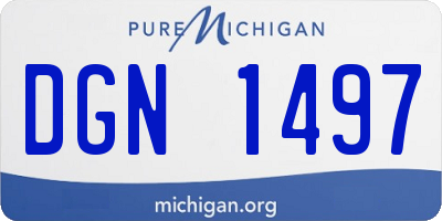 MI license plate DGN1497