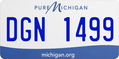 MI license plate DGN1499