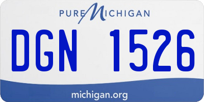 MI license plate DGN1526