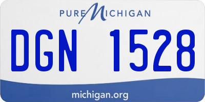 MI license plate DGN1528