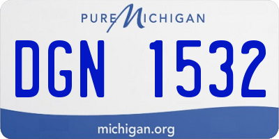 MI license plate DGN1532