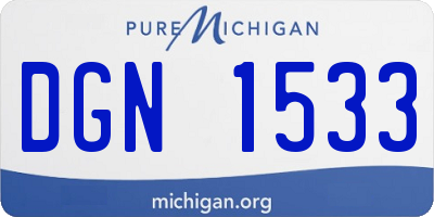 MI license plate DGN1533