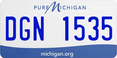 MI license plate DGN1535