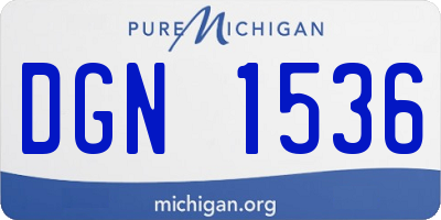 MI license plate DGN1536