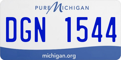 MI license plate DGN1544