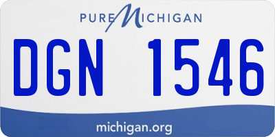 MI license plate DGN1546