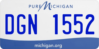 MI license plate DGN1552