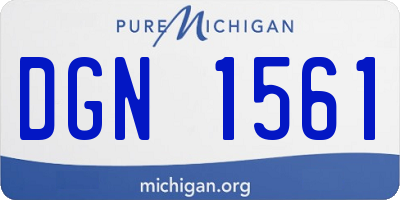 MI license plate DGN1561