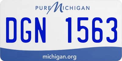 MI license plate DGN1563
