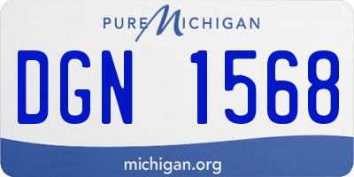MI license plate DGN1568