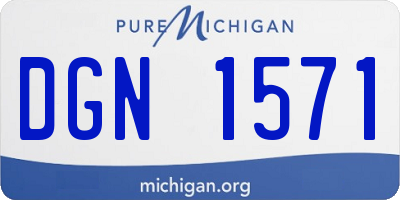 MI license plate DGN1571