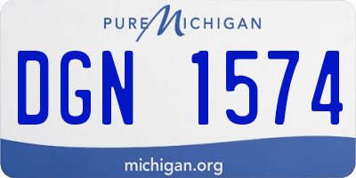 MI license plate DGN1574