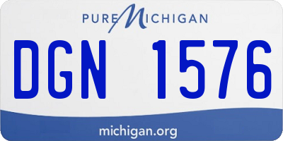 MI license plate DGN1576