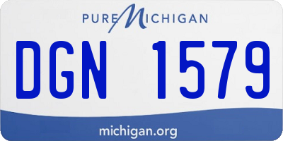 MI license plate DGN1579