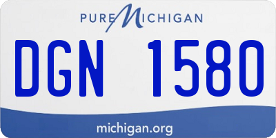 MI license plate DGN1580