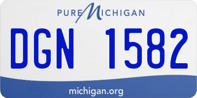 MI license plate DGN1582