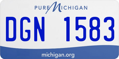 MI license plate DGN1583