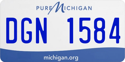 MI license plate DGN1584