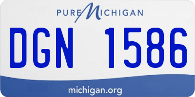 MI license plate DGN1586