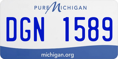MI license plate DGN1589