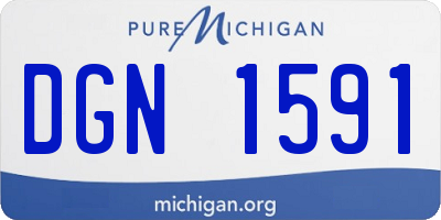 MI license plate DGN1591