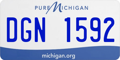 MI license plate DGN1592