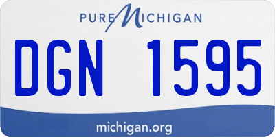 MI license plate DGN1595