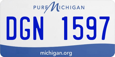MI license plate DGN1597