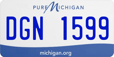 MI license plate DGN1599