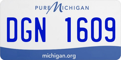 MI license plate DGN1609