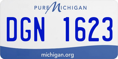 MI license plate DGN1623