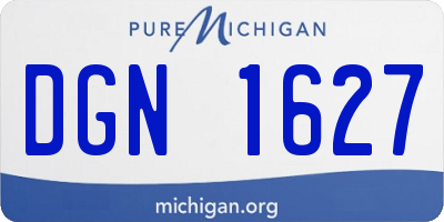 MI license plate DGN1627