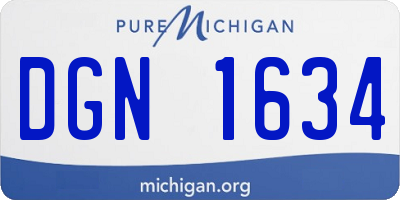 MI license plate DGN1634